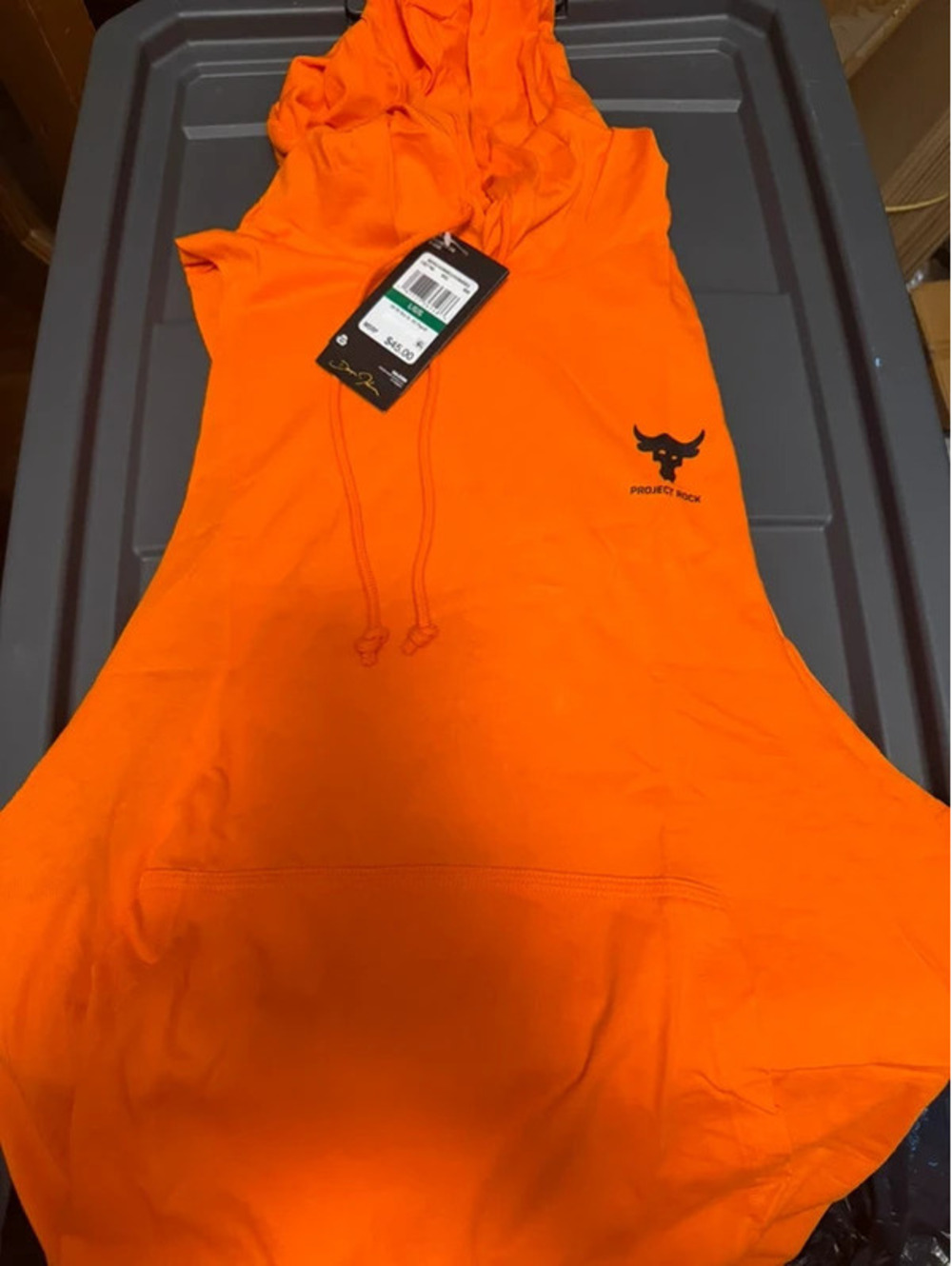 Under Armour Project Rock Men's Large Sleeveless Hoodie in V